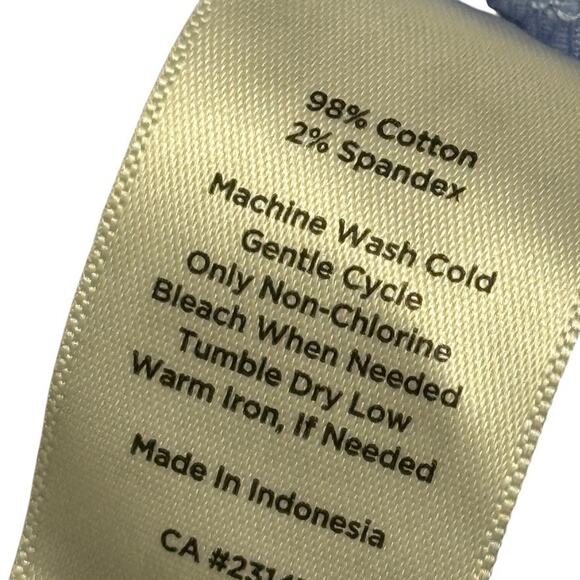 Talbots The Perfect Crop Curvy Womens Blue Khaki Chinos Flat Front Pants sz 14 - Picture 15 of 16